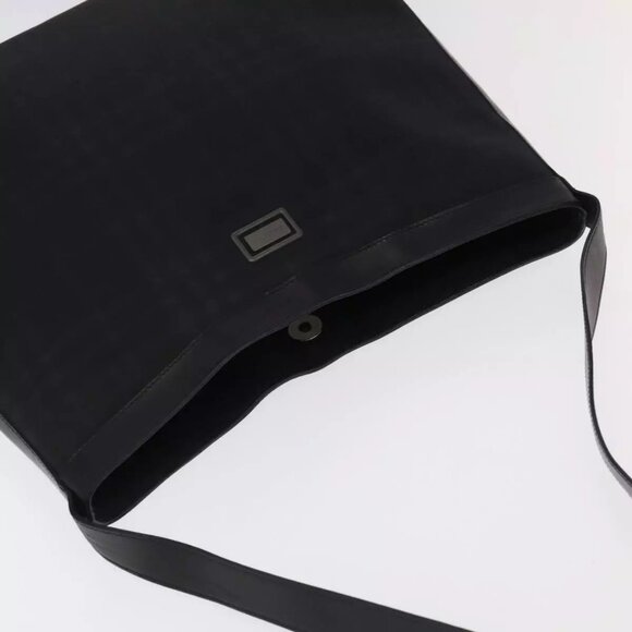 BURBERRY Nova Check Shoulder Bag PVC Black - Picture 6 of 16